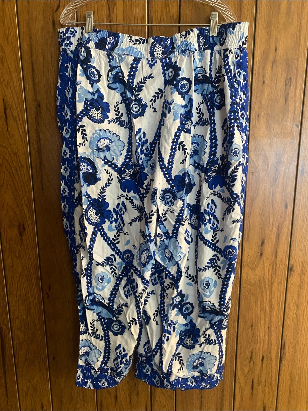 Style & Co. Blue and White Wide Leg Pants - Picture 3 of 4